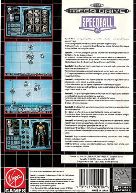 Speedball 2 (Europe) box cover back